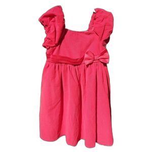 Old Navy Corduroy Dress Girls Size 5T Red Square Neck Pleated  Casual